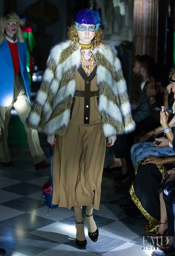 Barbora Fialova featured in  the Gucci fashion show for Resort 2020