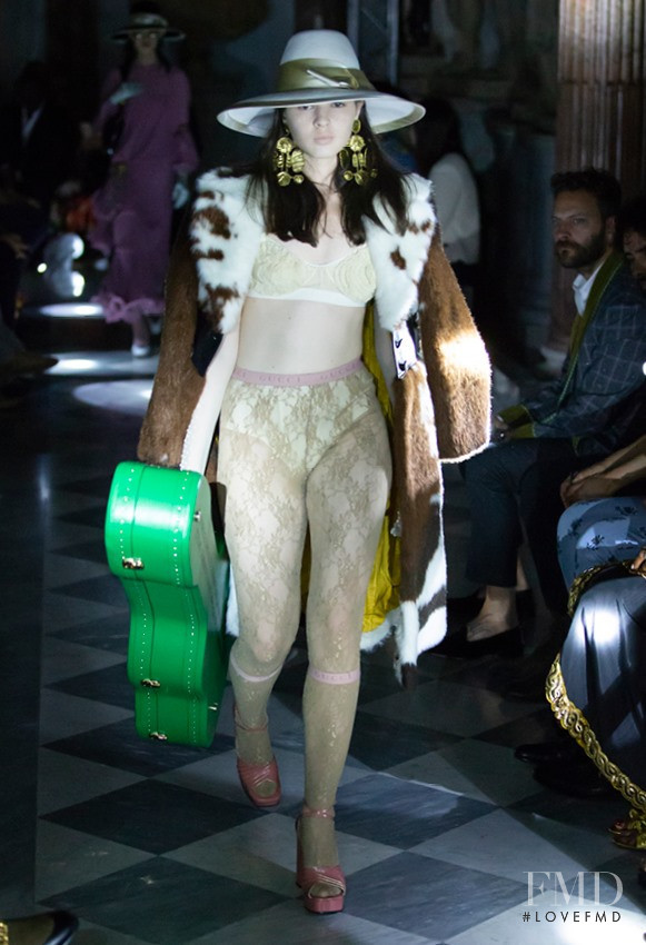 Ksenia Bella Kirillova featured in  the Gucci fashion show for Resort 2020