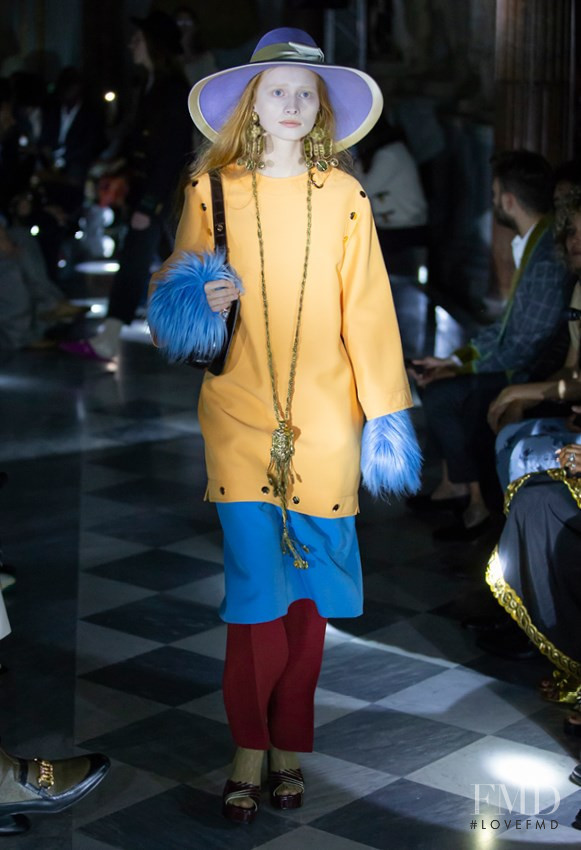 Alina Hoven featured in  the Gucci fashion show for Resort 2020