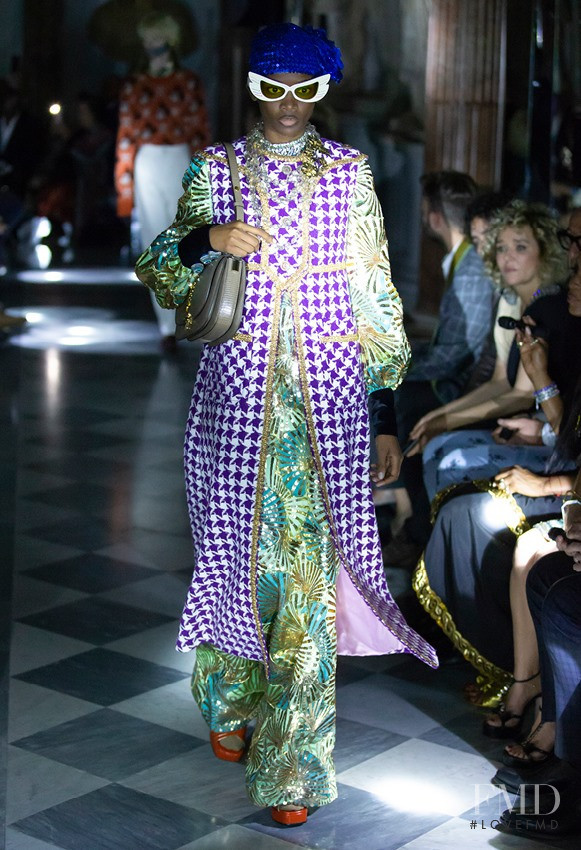 Elibeidy Dani featured in  the Gucci fashion show for Resort 2020