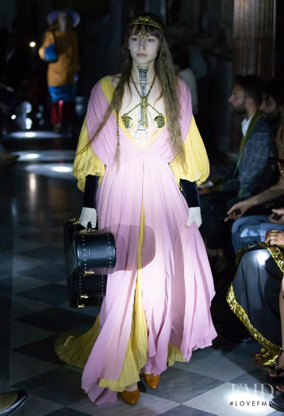 Viktoryia Vira Radoshko featured in  the Gucci fashion show for Resort 2020