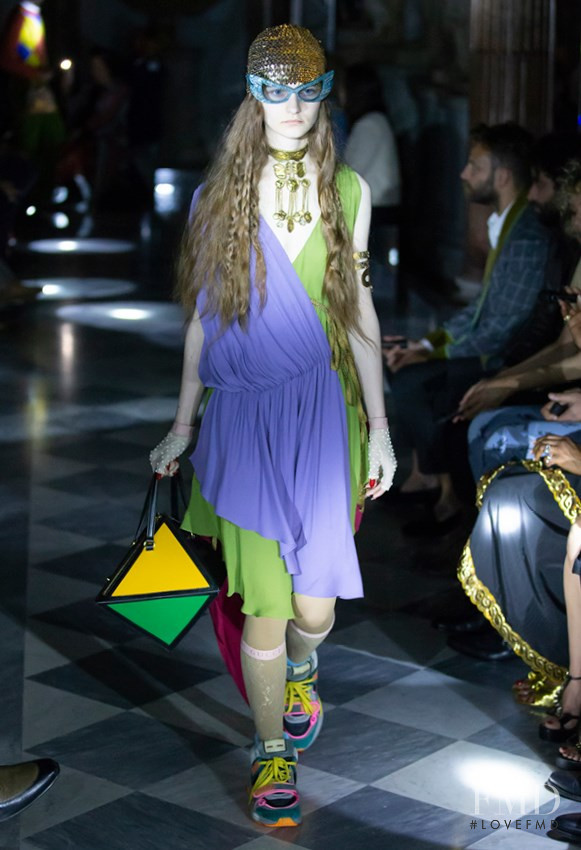 Olga Kulibaba featured in  the Gucci fashion show for Resort 2020