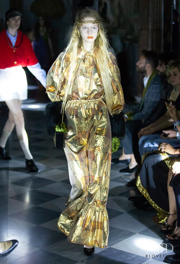 Adele Taska featured in  the Gucci fashion show for Resort 2020