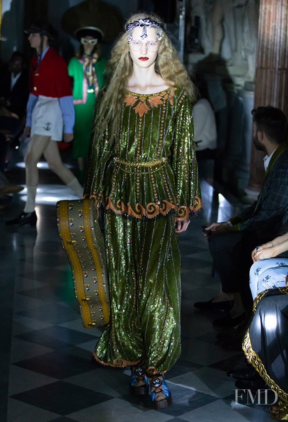 Anna Tihonchuk featured in  the Gucci fashion show for Resort 2020