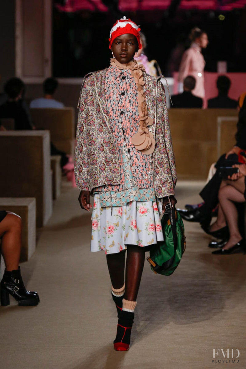 Adut Akech Bior featured in  the Prada fashion show for Resort 2020