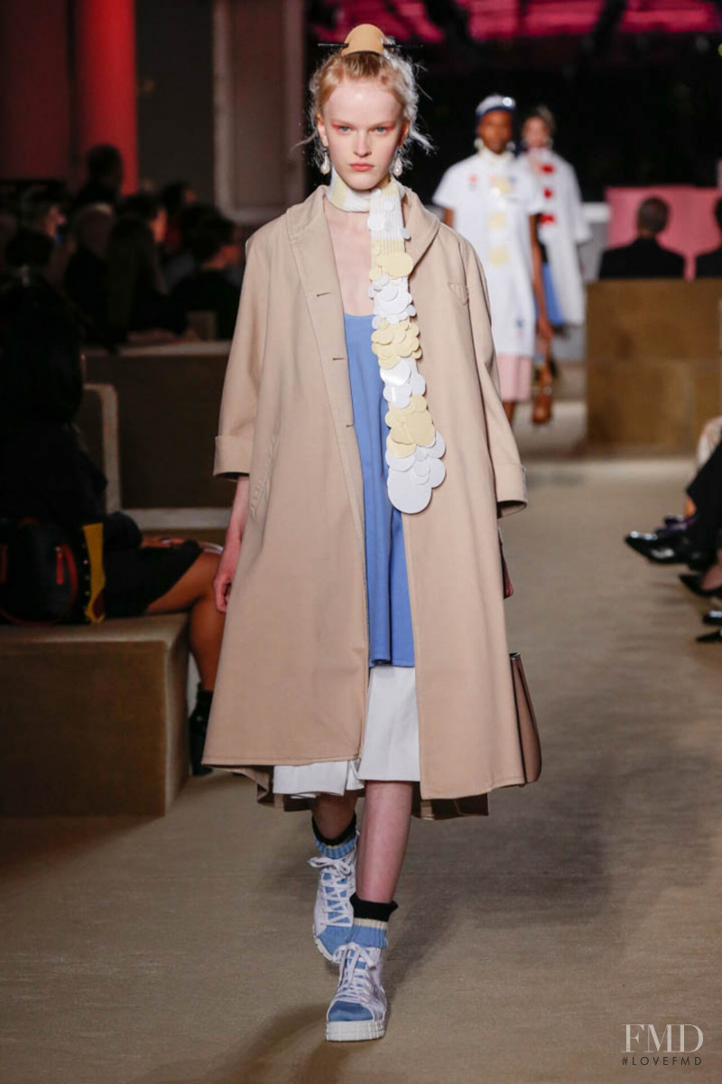 Hannah Motler featured in  the Prada fashion show for Resort 2020