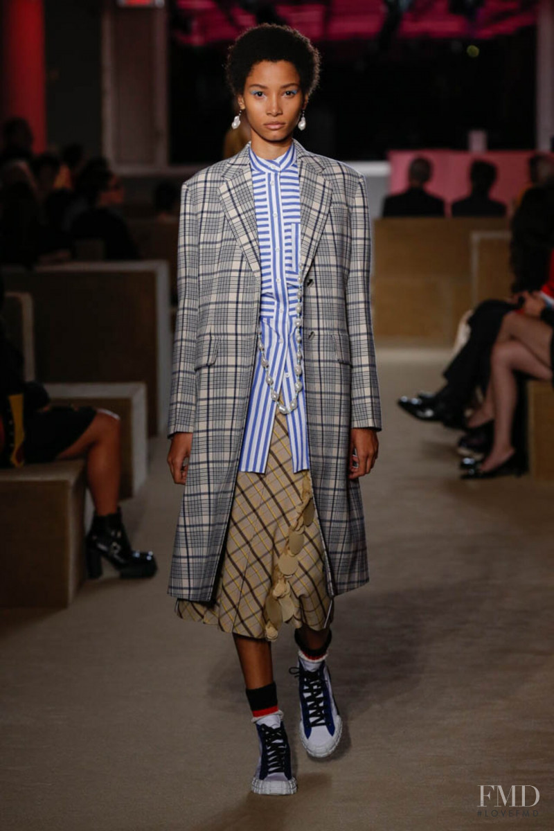 Lineisy Montero featured in  the Prada fashion show for Resort 2020