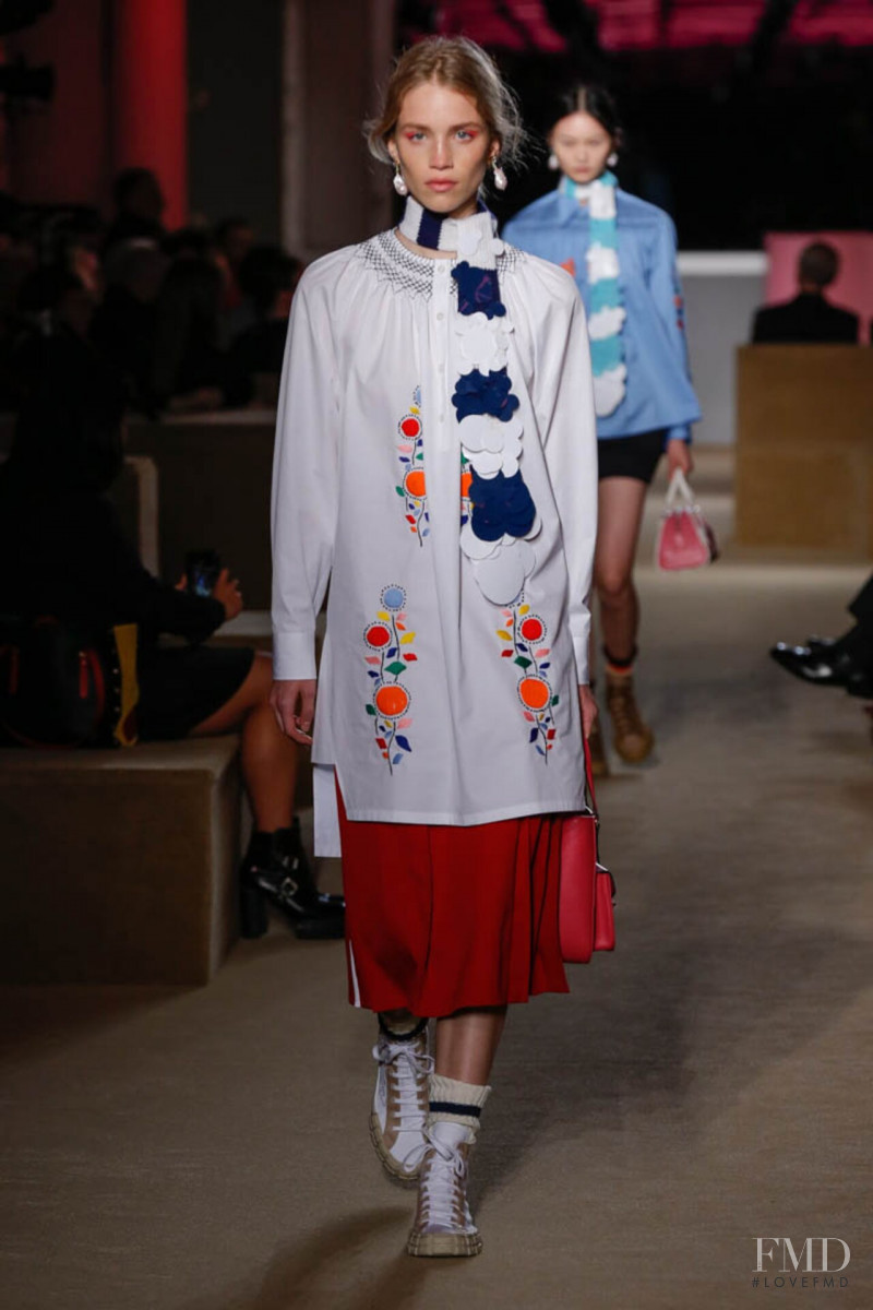 Rebecca Leigh Longendyke featured in  the Prada fashion show for Resort 2020