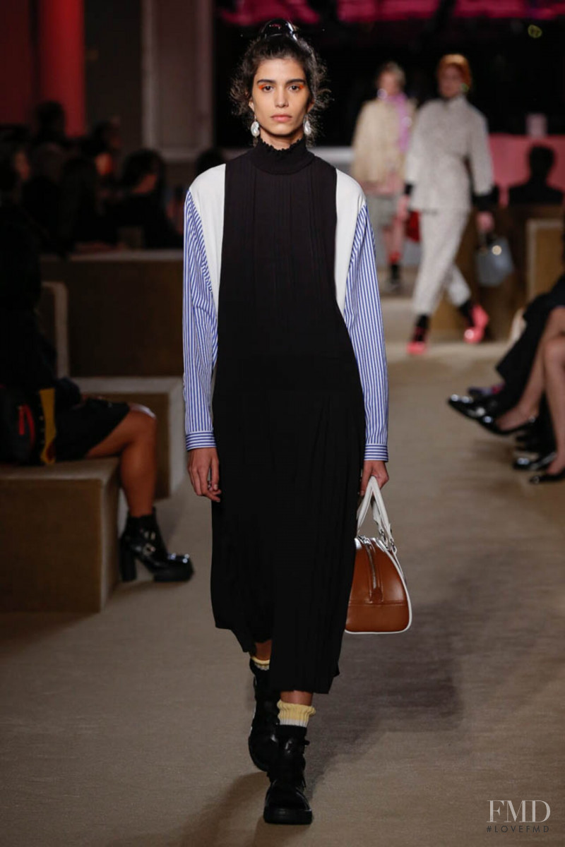 Mica Arganaraz featured in  the Prada fashion show for Resort 2020