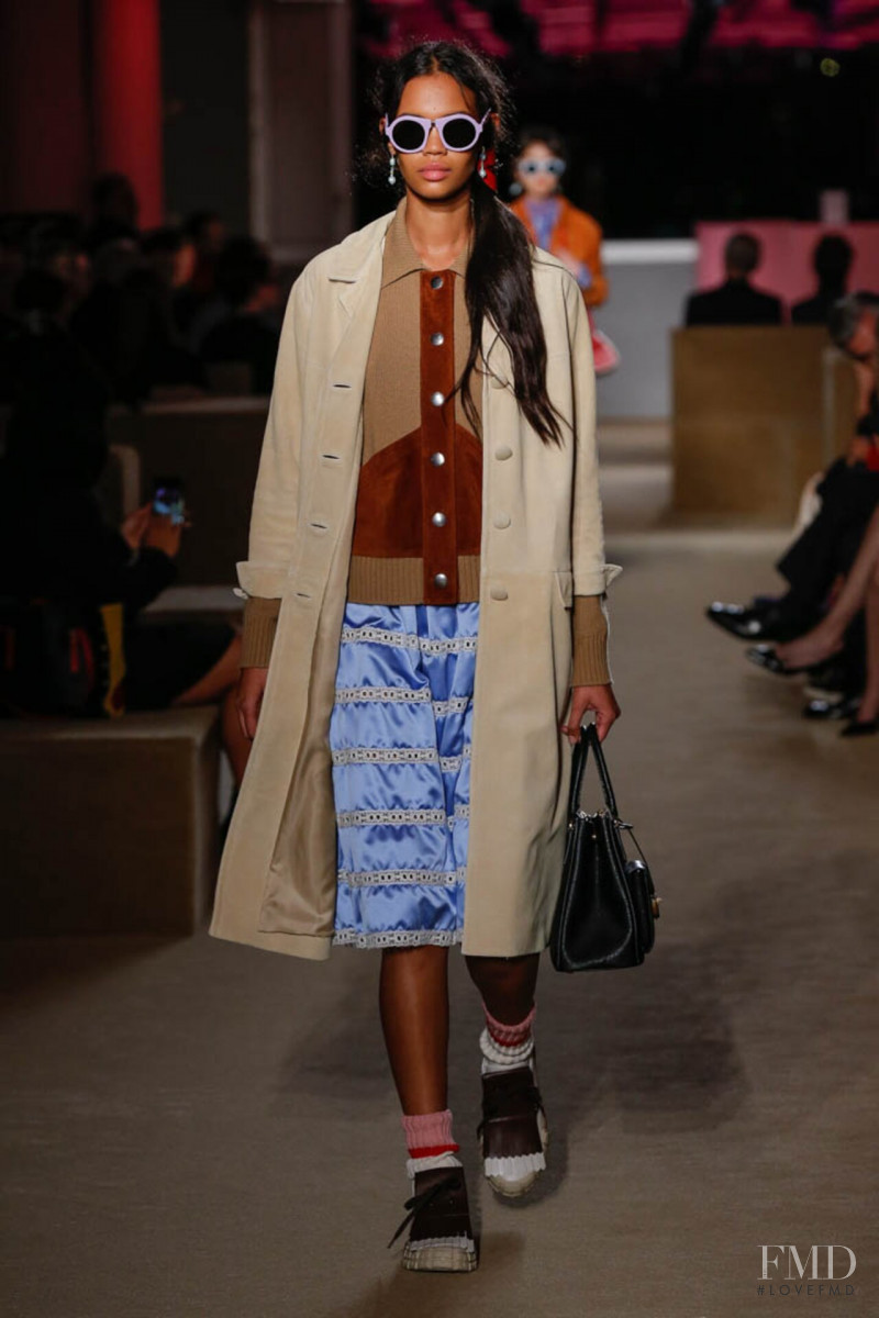 Jordan Daniels featured in  the Prada fashion show for Resort 2020