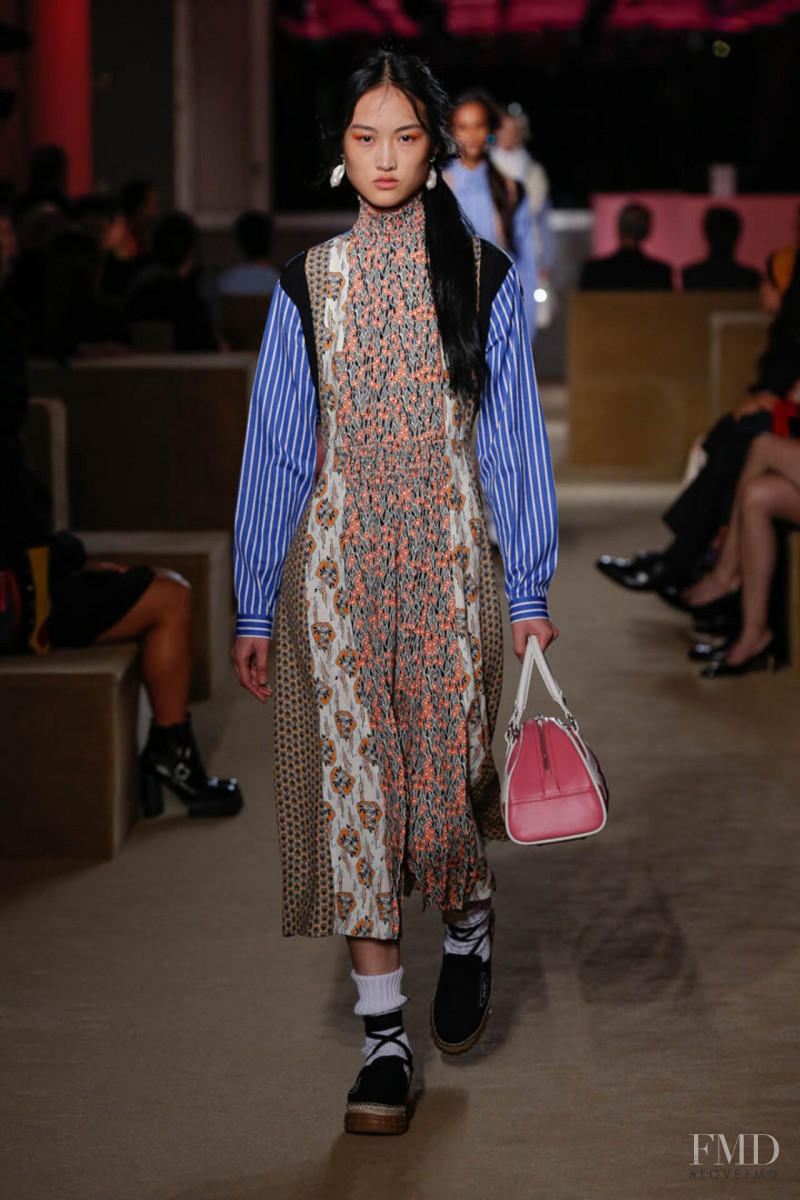 Jing Wen featured in  the Prada fashion show for Resort 2020