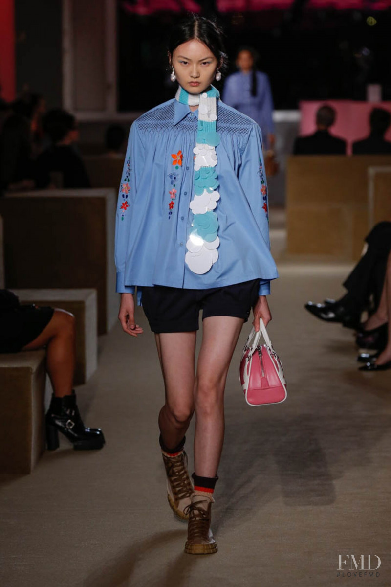Cong He featured in  the Prada fashion show for Resort 2020