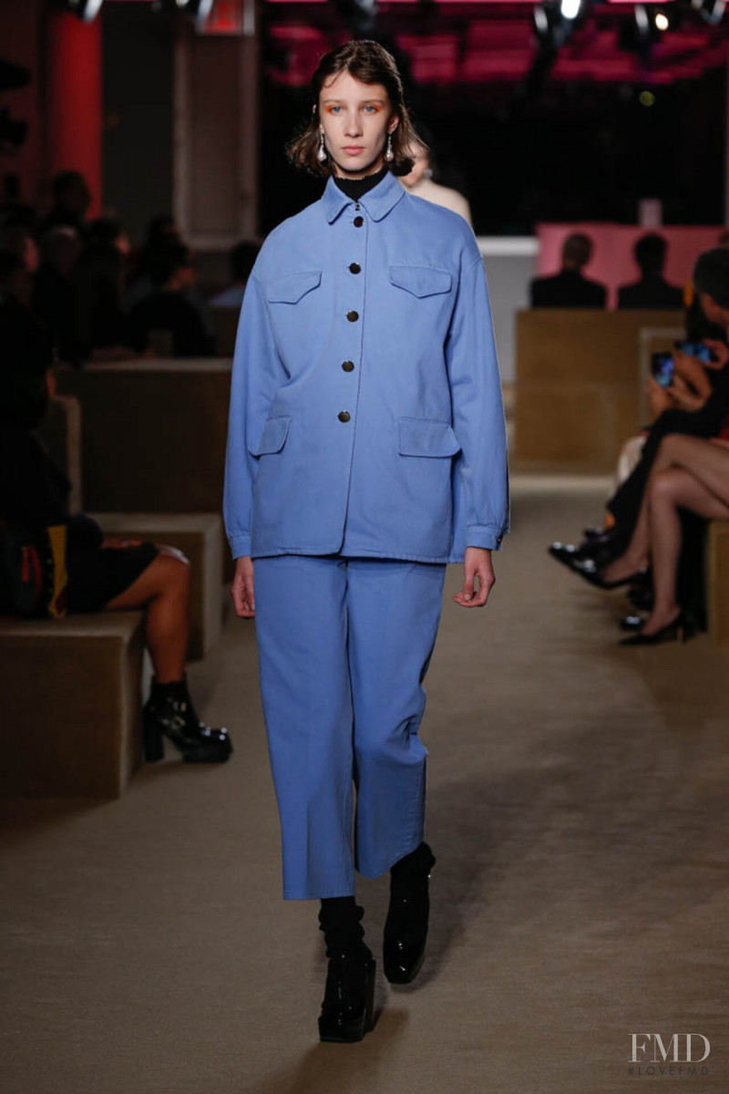 Sasha Knysh featured in  the Prada fashion show for Resort 2020