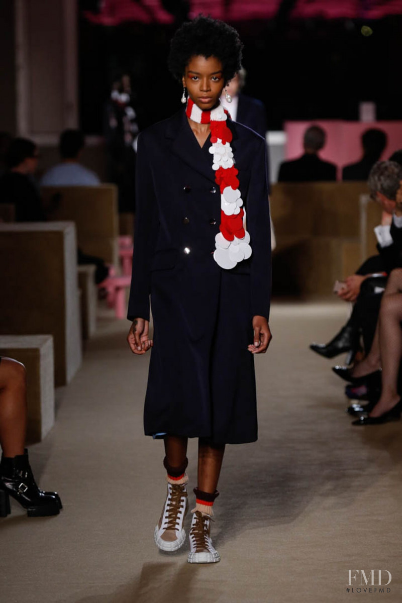 Kyla Ramsey featured in  the Prada fashion show for Resort 2020