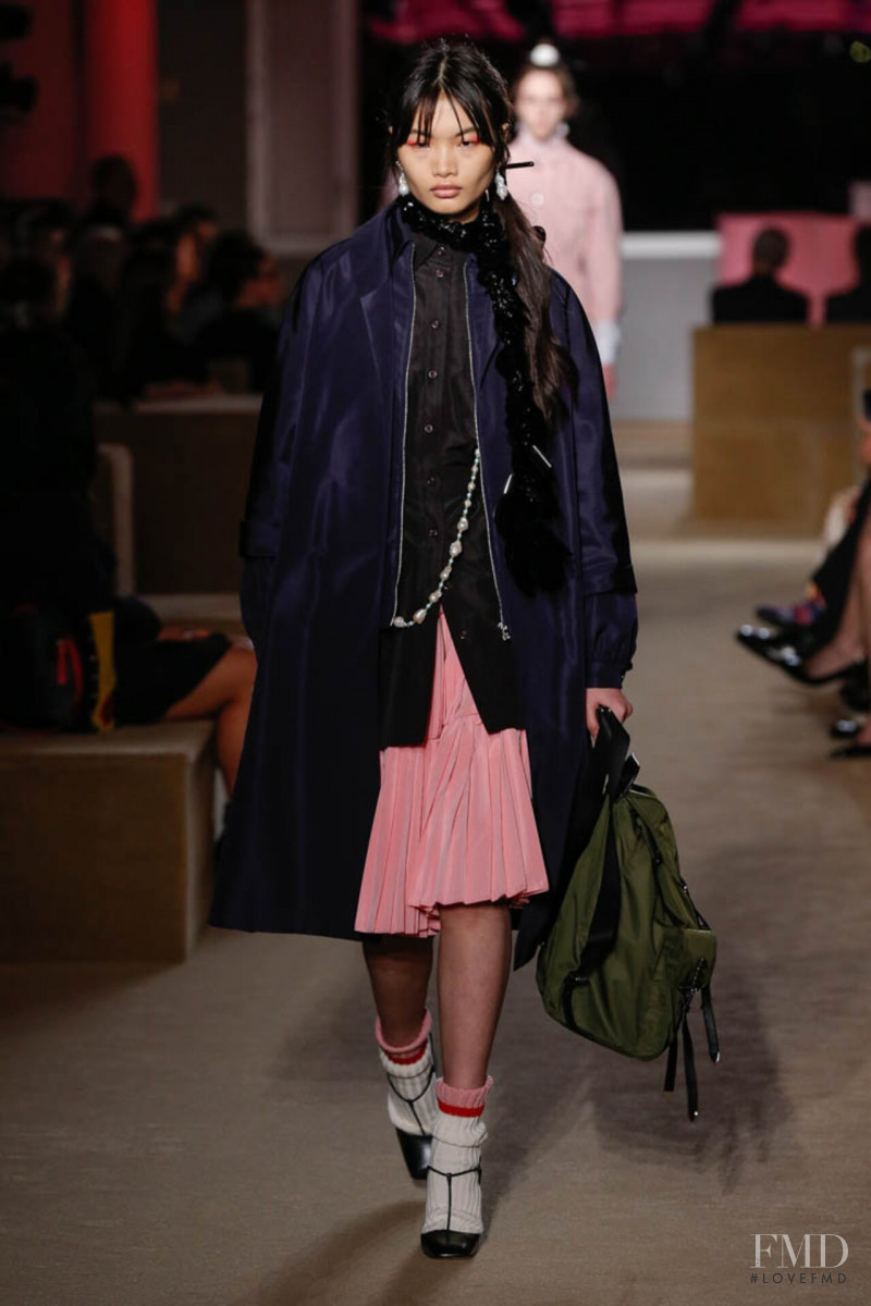 Chun Jin featured in  the Prada fashion show for Resort 2020