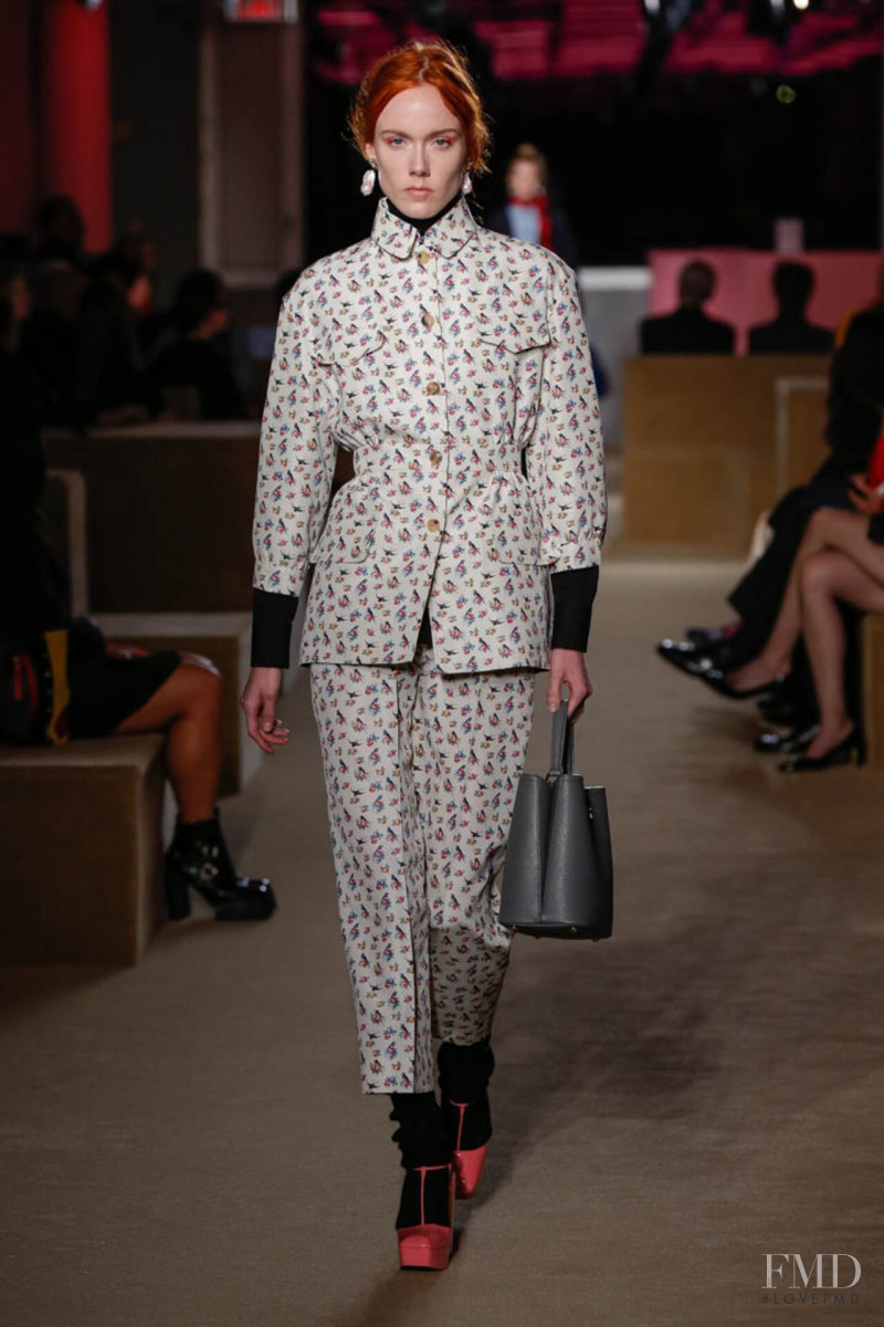 Kiki Willems featured in  the Prada fashion show for Resort 2020