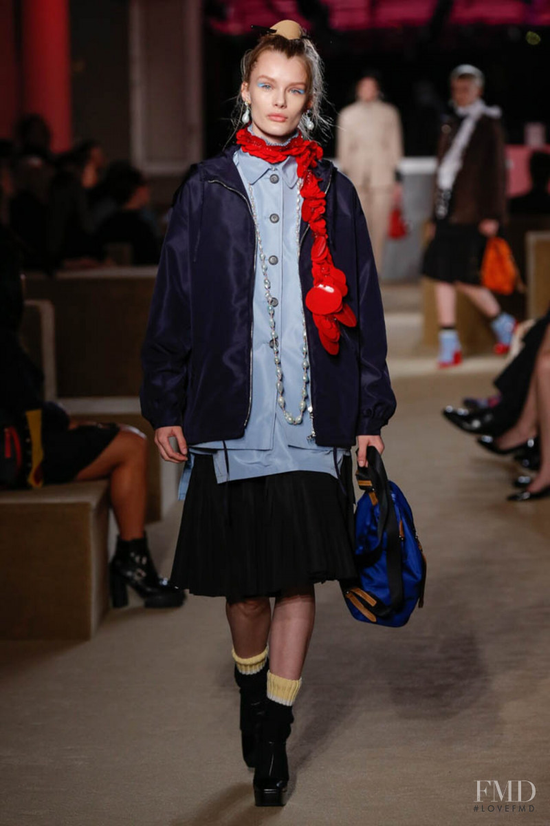 Kris Grikaite featured in  the Prada fashion show for Resort 2020