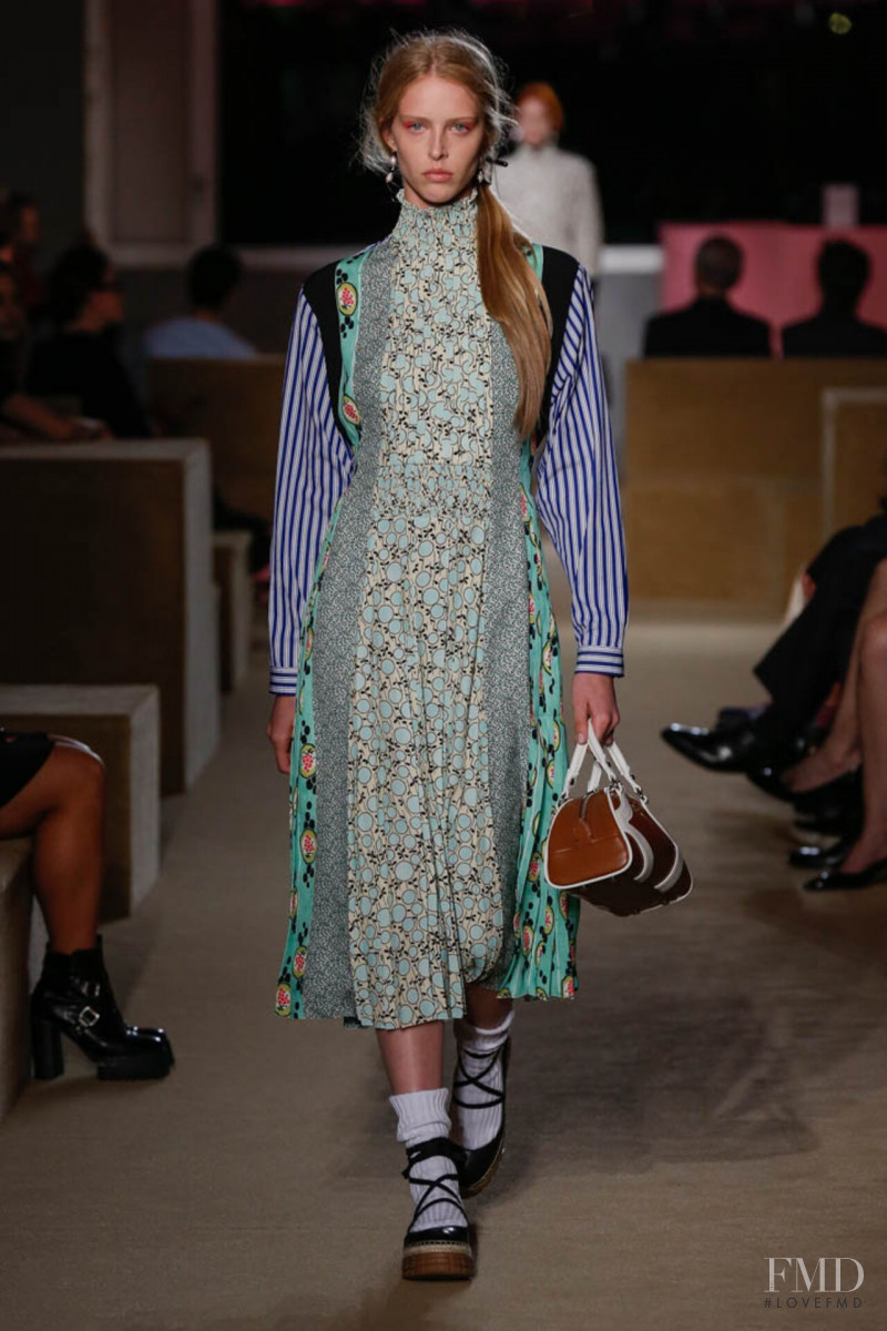 Abby Champion featured in  the Prada fashion show for Resort 2020