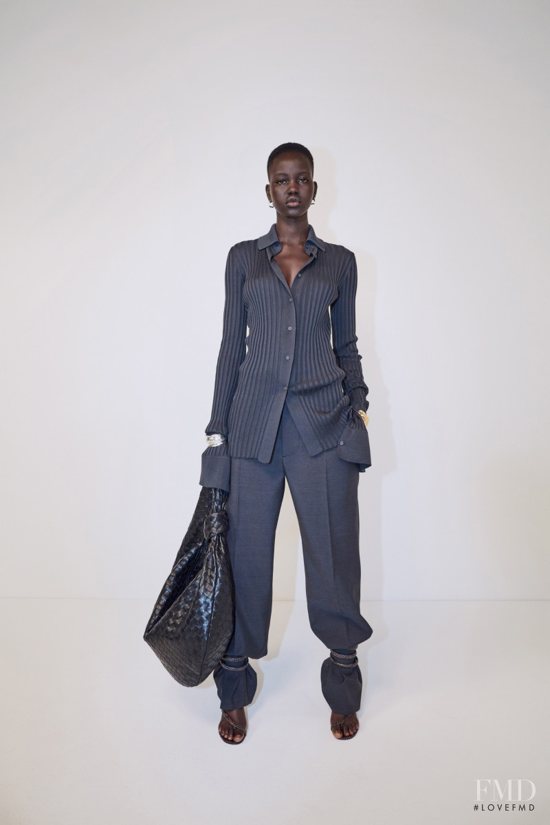 Adut Akech Bior featured in  the Bottega Veneta lookbook for Resort 2020