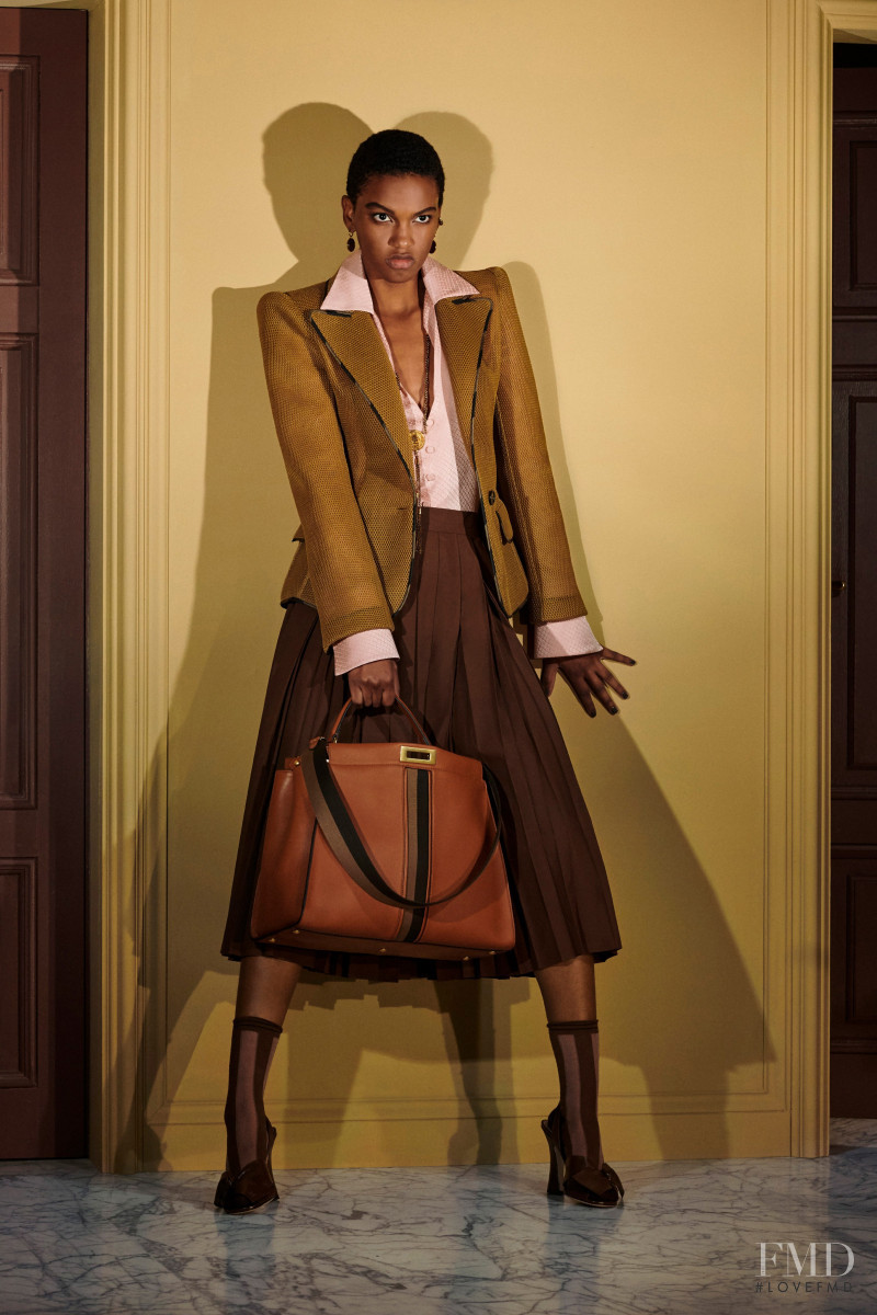 Ana Barbosa featured in  the Fendi lookbook for Resort 2020