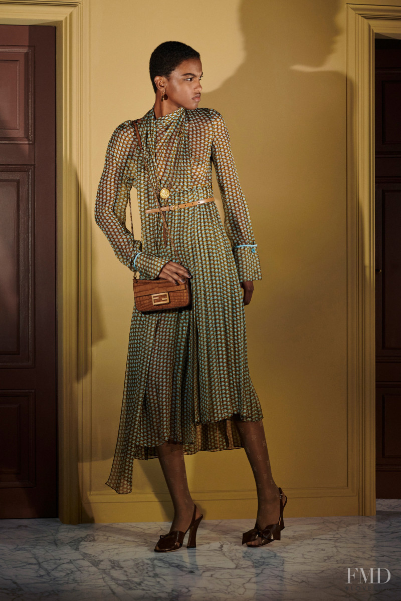 Ana Barbosa featured in  the Fendi lookbook for Resort 2020