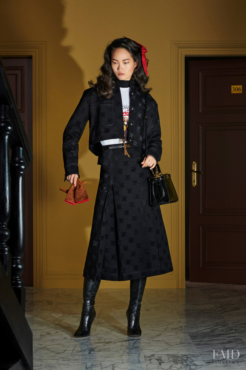 Hyun Ji Shin featured in  the Fendi lookbook for Resort 2020