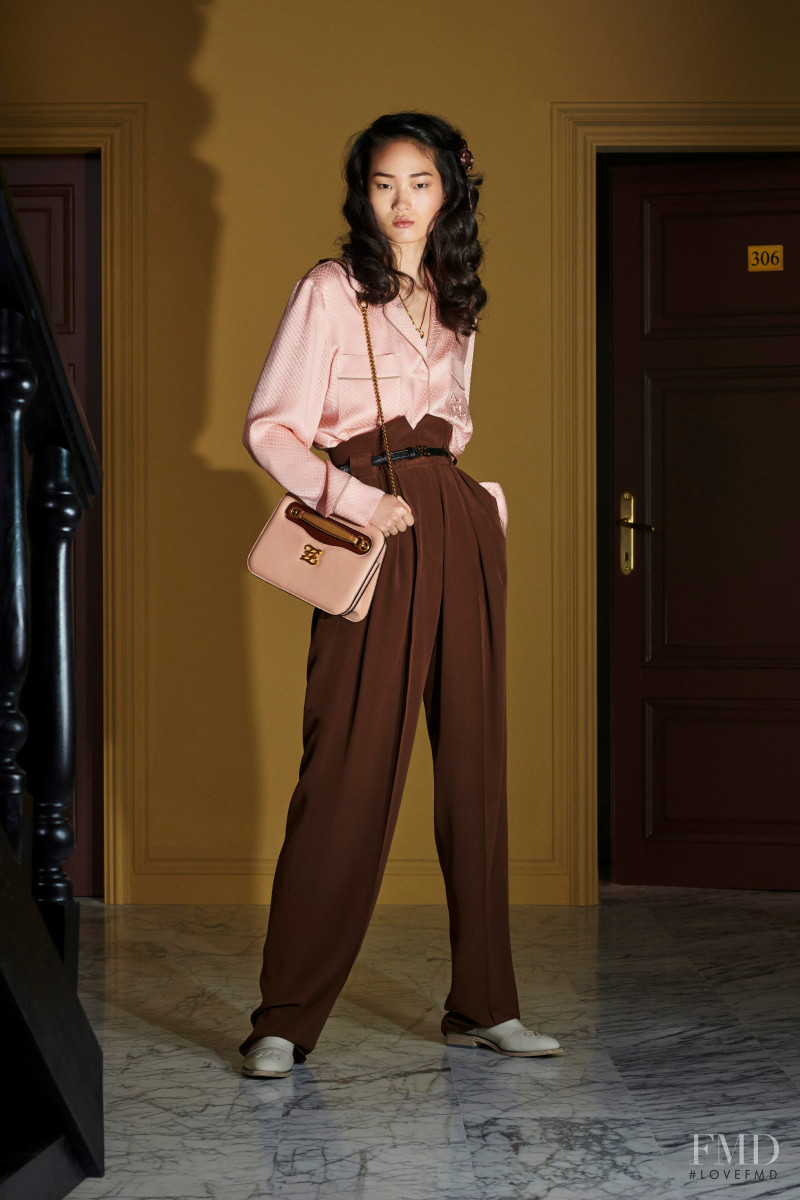 Hyun Ji Shin featured in  the Fendi lookbook for Resort 2020