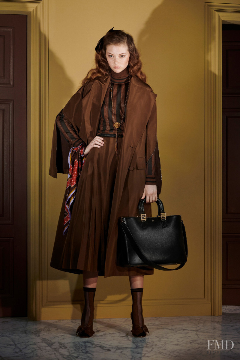 Sara Grace Wallerstedt featured in  the Fendi lookbook for Resort 2020