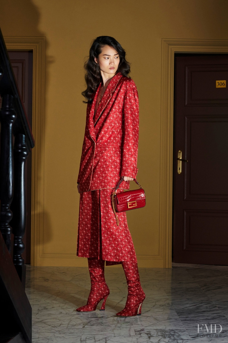 Hyun Ji Shin featured in  the Fendi lookbook for Resort 2020