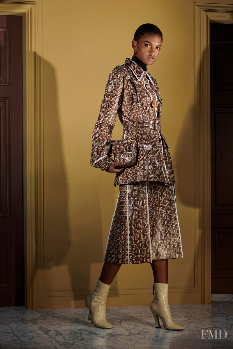 Ana Barbosa featured in  the Fendi lookbook for Resort 2020