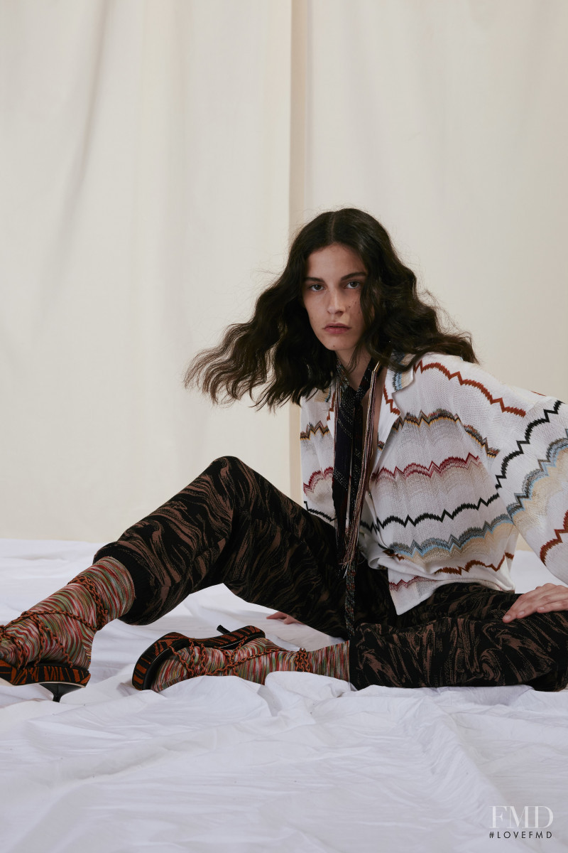 Cyrielle Lalande featured in  the Missoni lookbook for Resort 2020