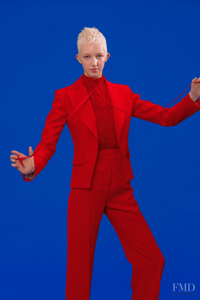 Finn Buchanan featured in  the Antonio Berardi lookbook for Resort 2020