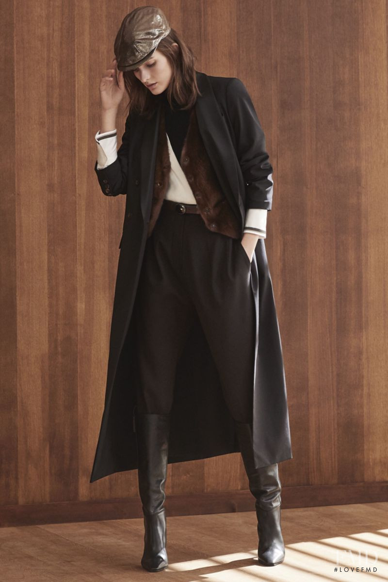 Louise Lefebure featured in  the Brunello Cucinelli lookbook for Fall 2019