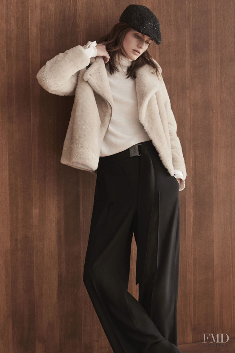 Louise Lefebure featured in  the Brunello Cucinelli lookbook for Fall 2019