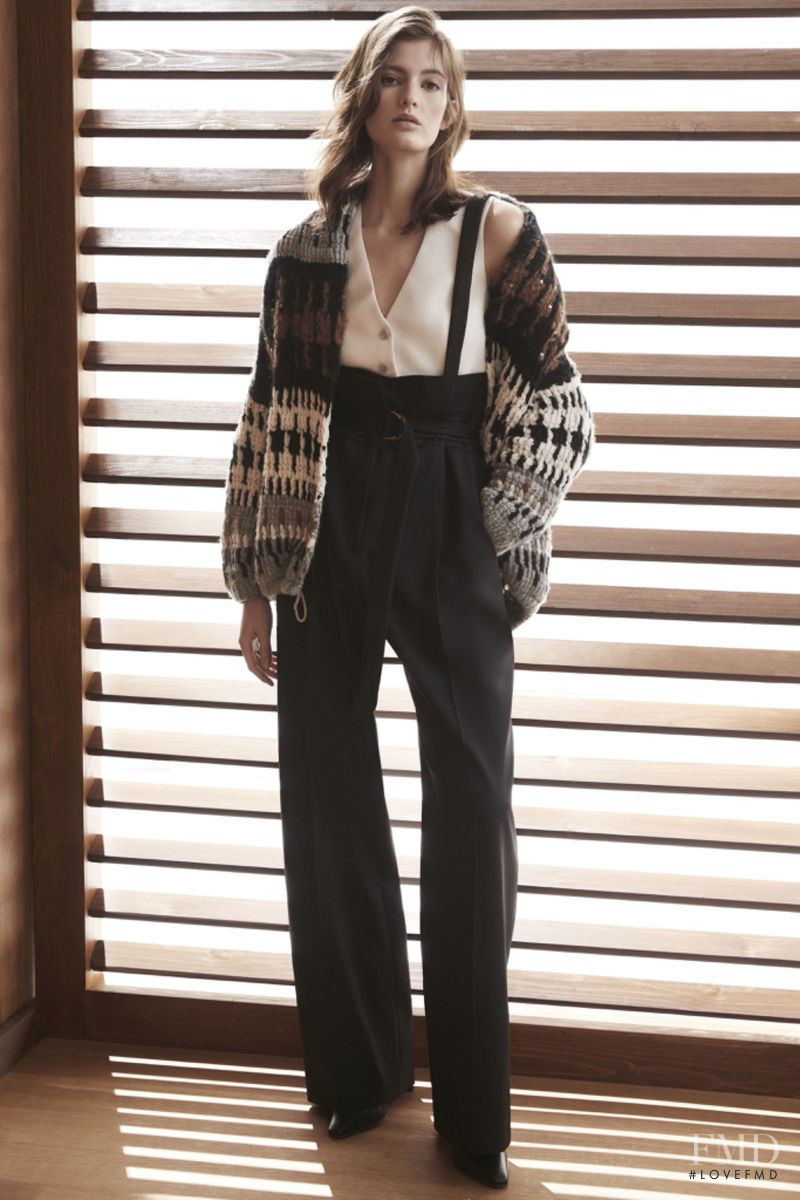 Louise Lefebure featured in  the Brunello Cucinelli lookbook for Fall 2019