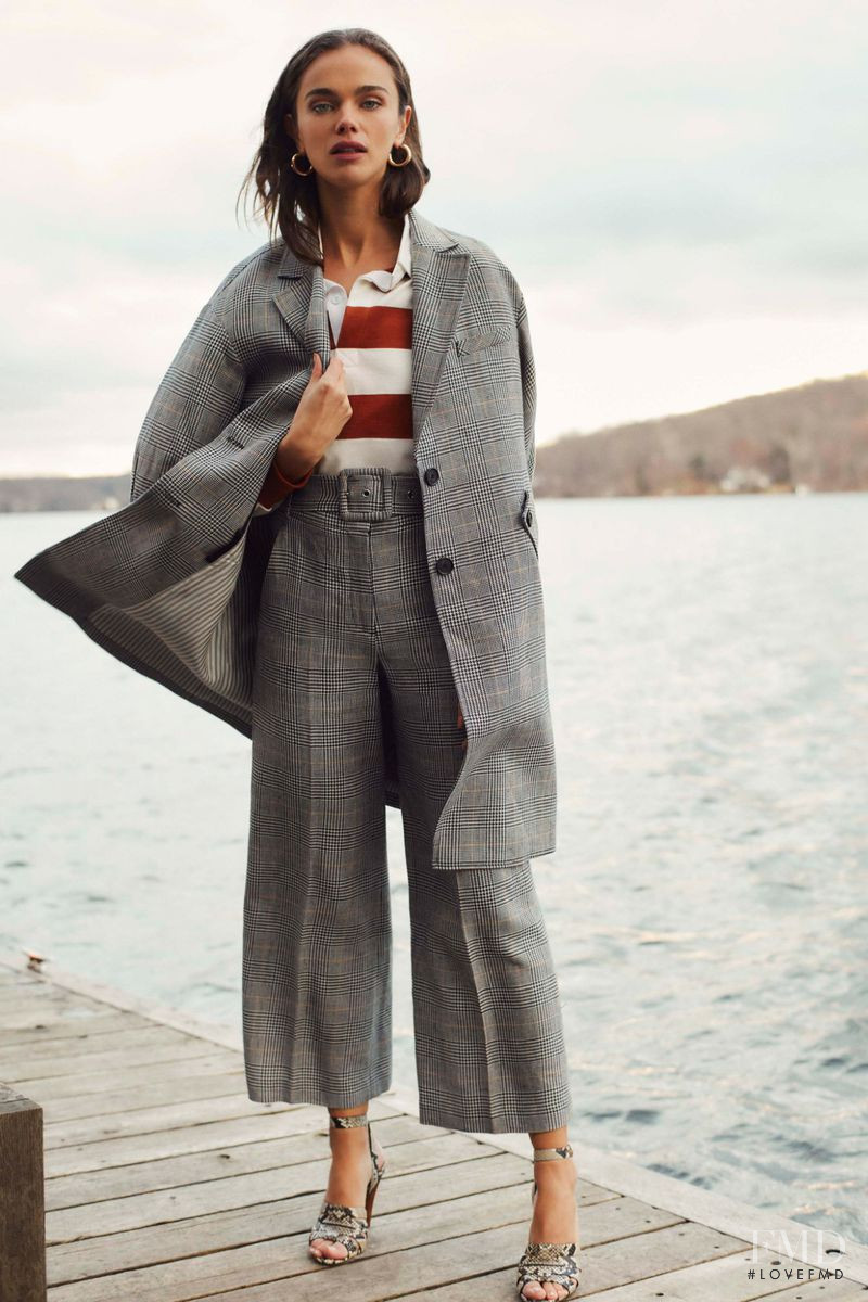 Jena Goldsack featured in  the Veronica Beard lookbook for Pre-Fall 2019