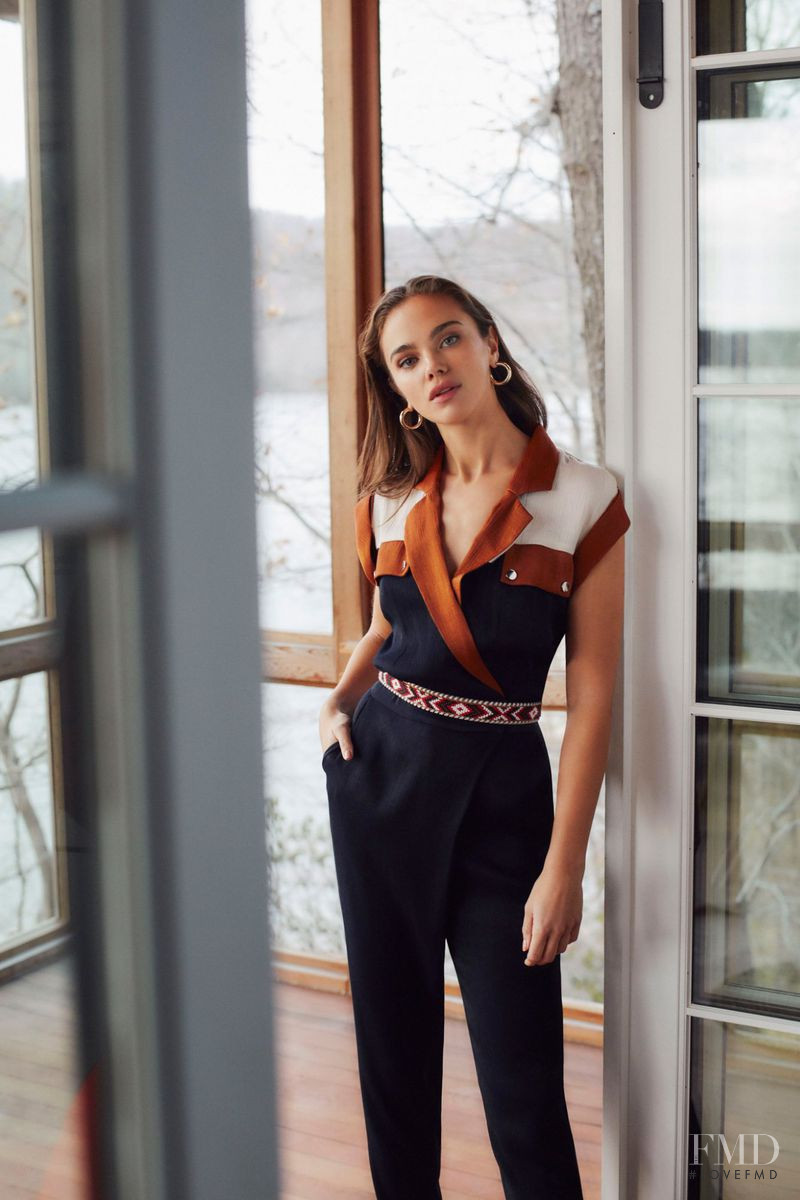 Jena Goldsack featured in  the Veronica Beard lookbook for Pre-Fall 2019