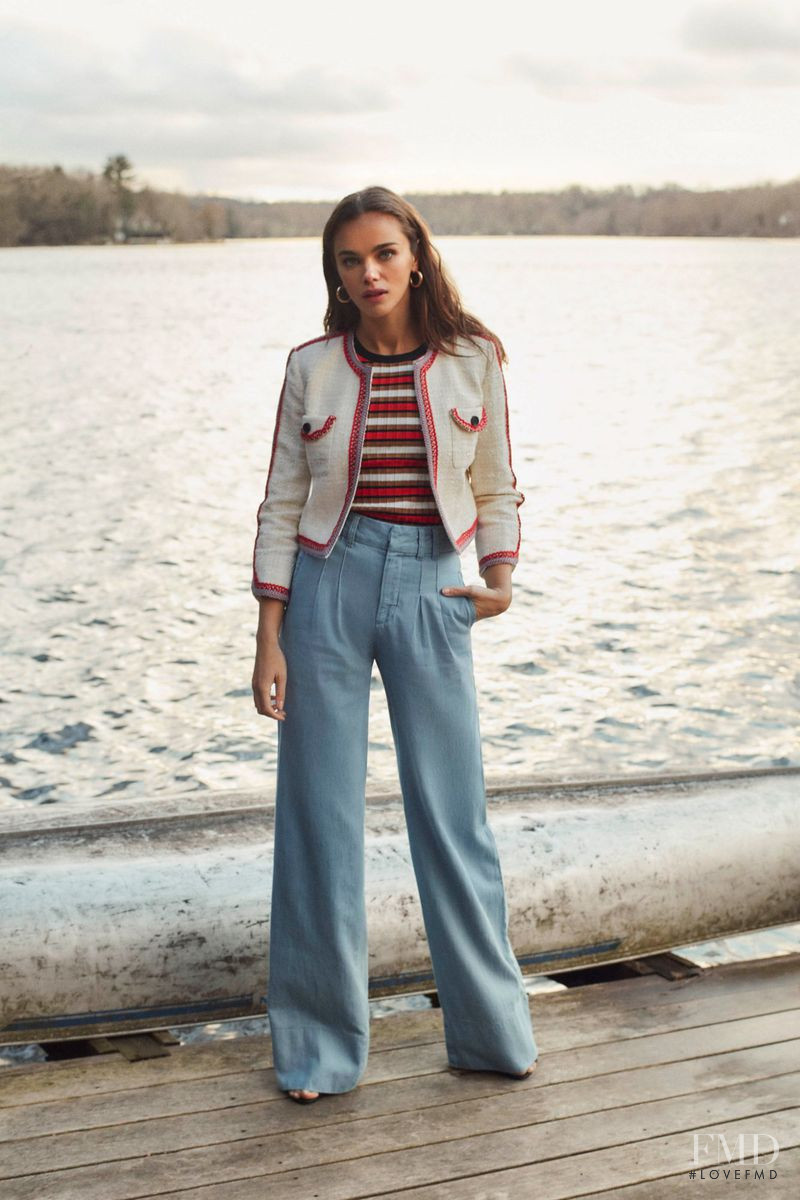 Jena Goldsack featured in  the Veronica Beard lookbook for Pre-Fall 2019