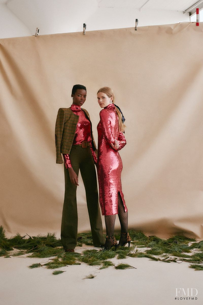 Maria Borges featured in  the Veronica Beard lookbook for Autumn/Winter 2019