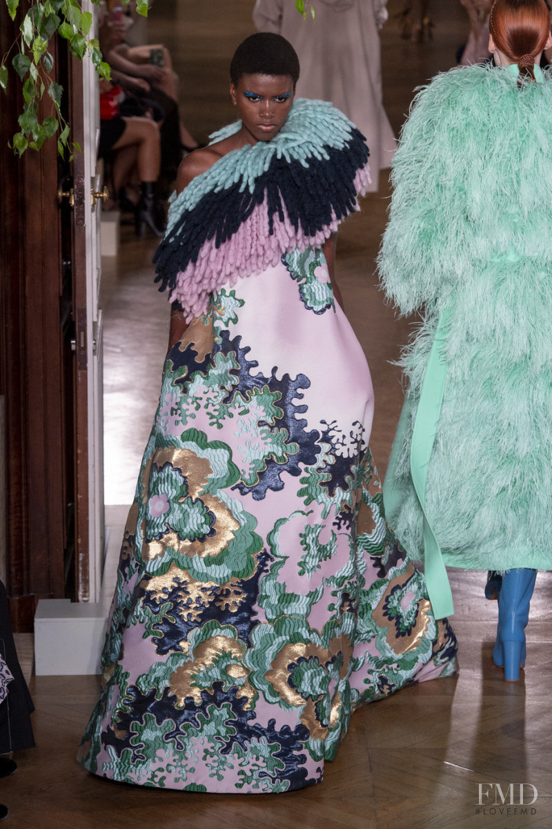 Yorgelis Marte featured in  the Valentino Couture fashion show for Autumn/Winter 2019