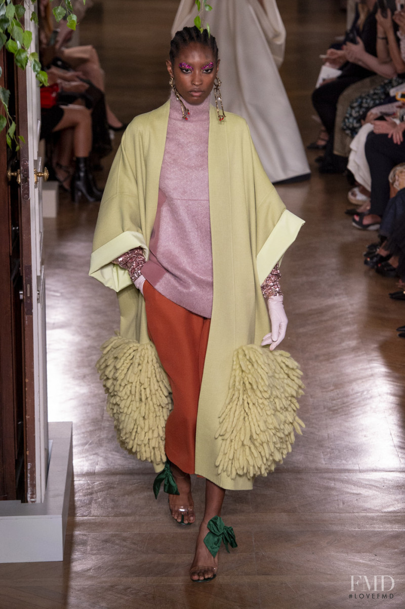 Makala Johnson featured in  the Valentino Couture fashion show for Autumn/Winter 2019