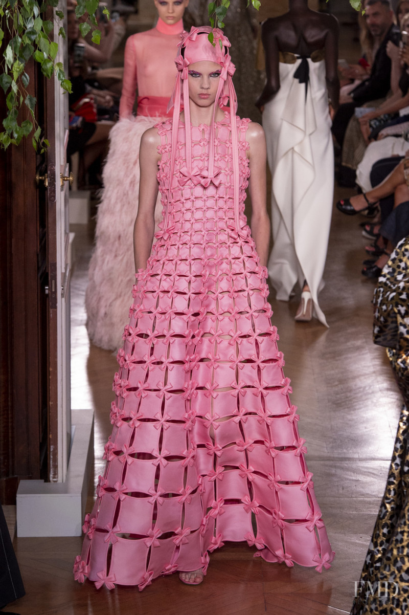 Julia Merkelbach featured in  the Valentino Couture fashion show for Autumn/Winter 2019