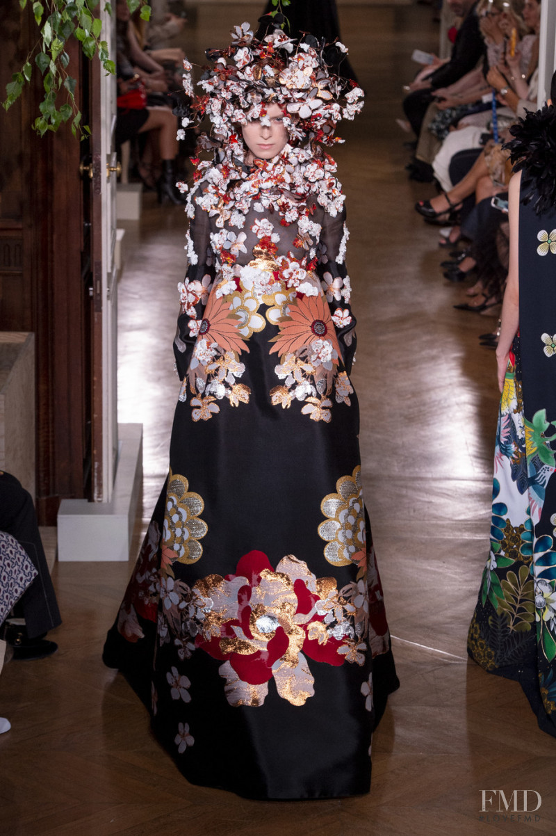 Emily Driver featured in  the Valentino Couture fashion show for Autumn/Winter 2019