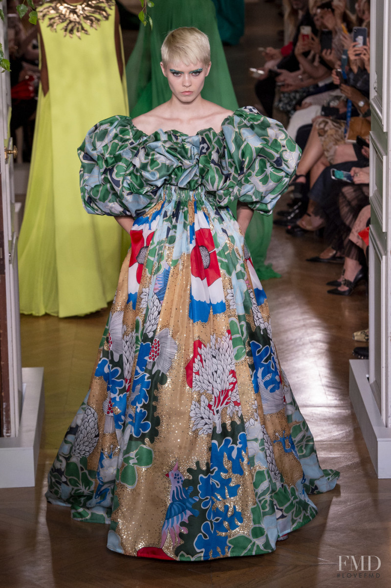 Maike Inga featured in  the Valentino Couture fashion show for Autumn/Winter 2019