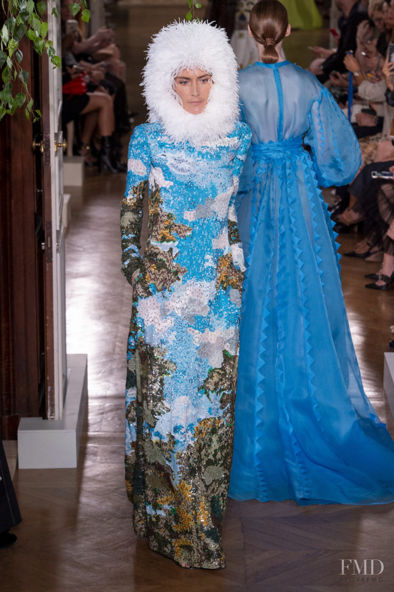Georgina Grenville featured in  the Valentino Couture fashion show for Autumn/Winter 2019