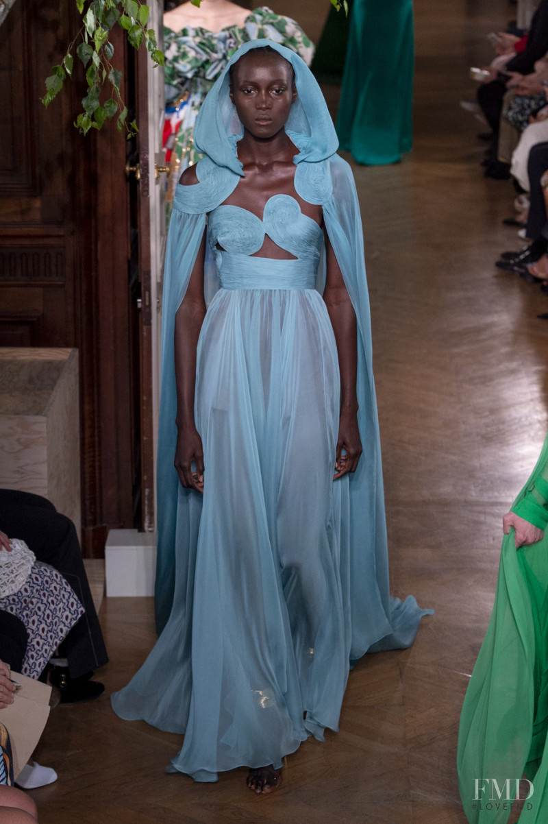 Rouguy Faye featured in  the Valentino Couture fashion show for Autumn/Winter 2019