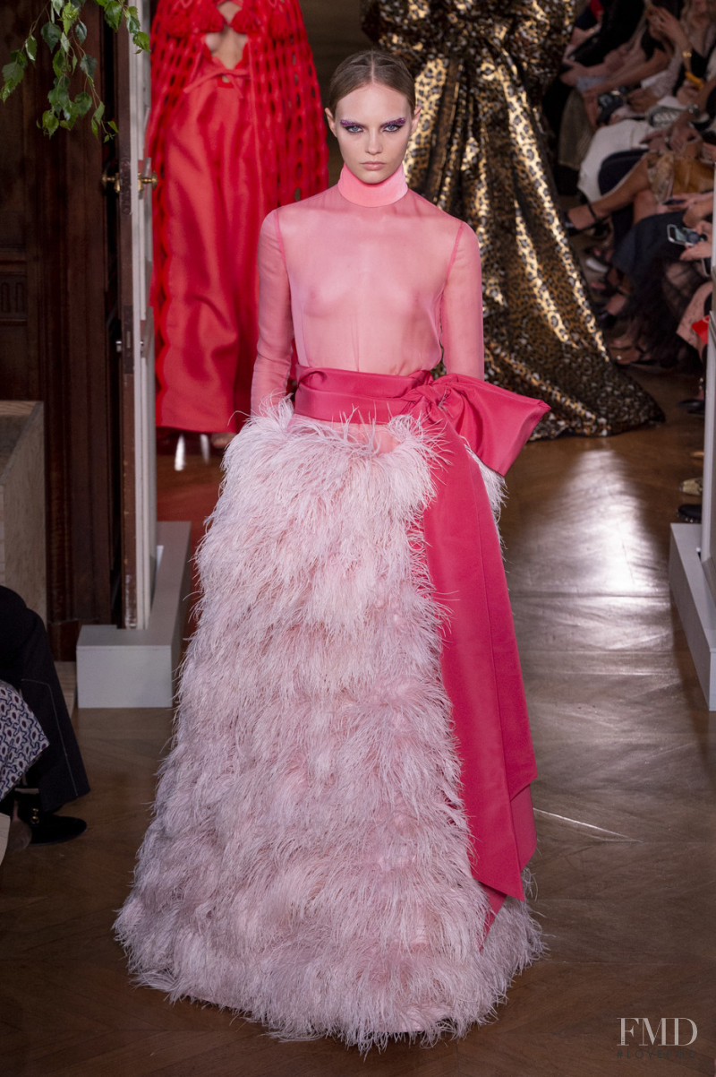 Fran Summers featured in  the Valentino Couture fashion show for Autumn/Winter 2019