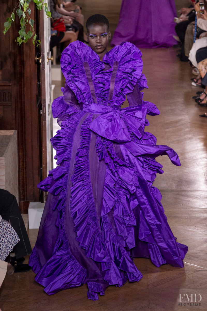 Adut Akech Bior featured in  the Valentino Couture fashion show for Autumn/Winter 2019