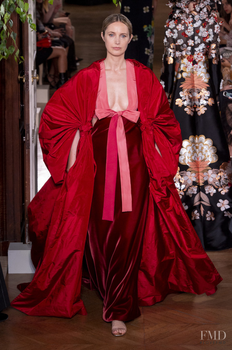 Cecilia Chancellor featured in  the Valentino Couture fashion show for Autumn/Winter 2019