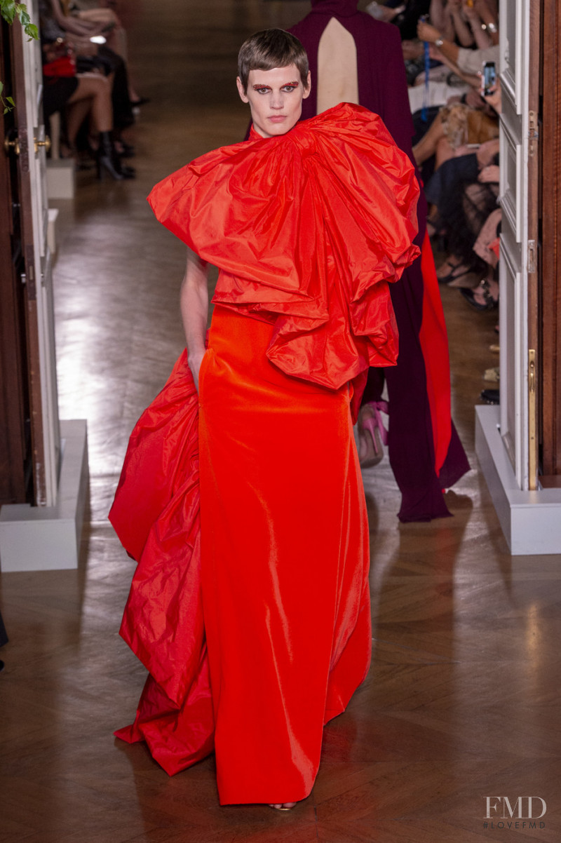 Saskia de Brauw featured in  the Valentino Couture fashion show for Autumn/Winter 2019